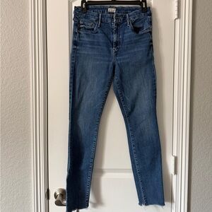 MOTHER Women's Straight Leg Blue Jeans